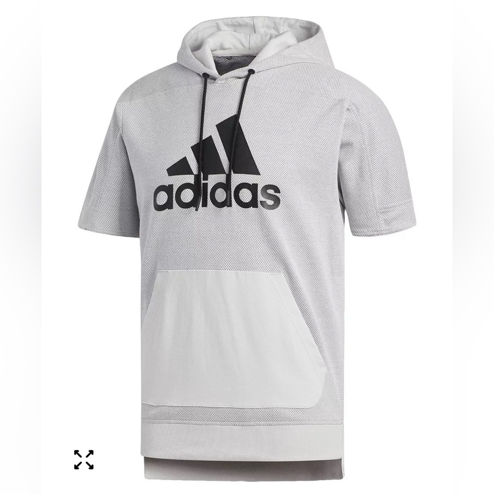 Adidas Sport Man Short Sleeve Hoodie Top Small